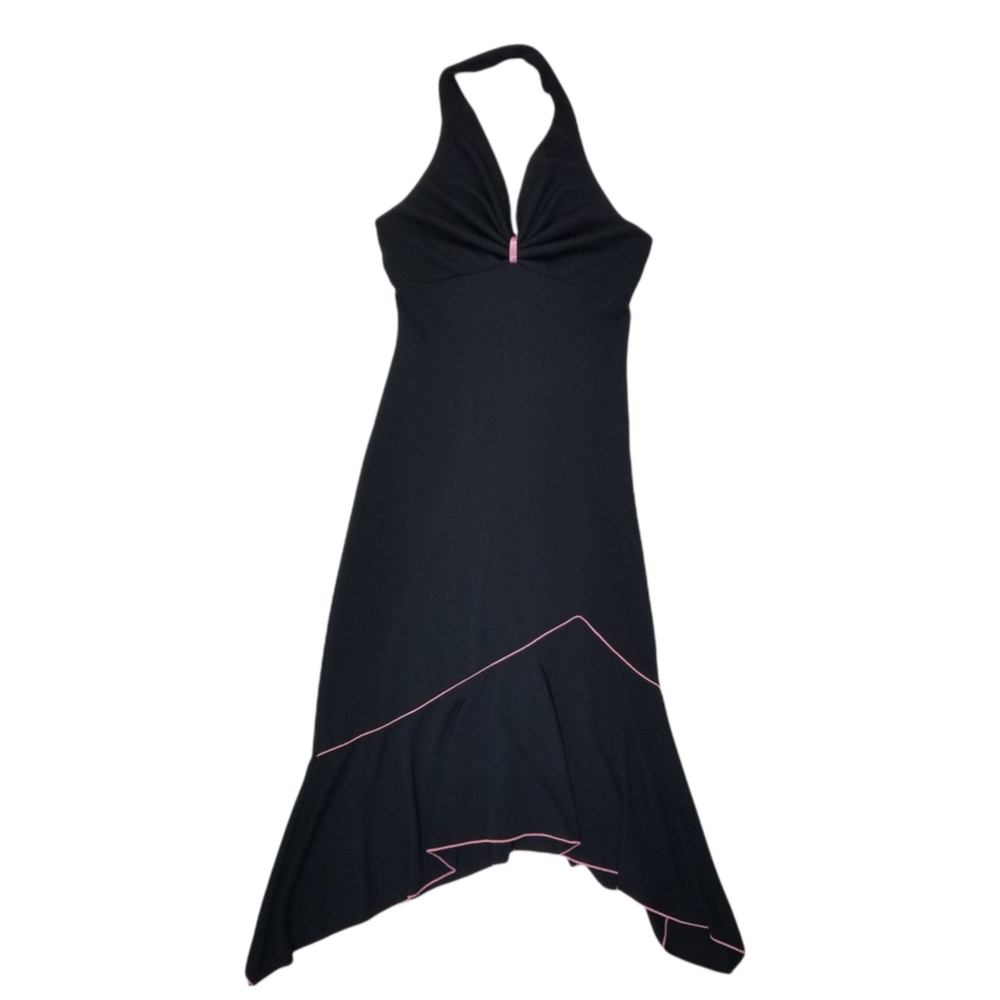 90s/Y2K Asymmetrical Halter Top Dress